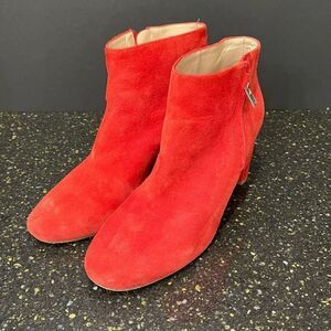 Loeffer Randall Greer Suede Ankle Boot | Rare Red
